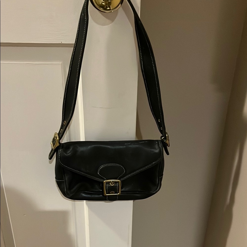 Vintage Coach Black Leather Women's Bag